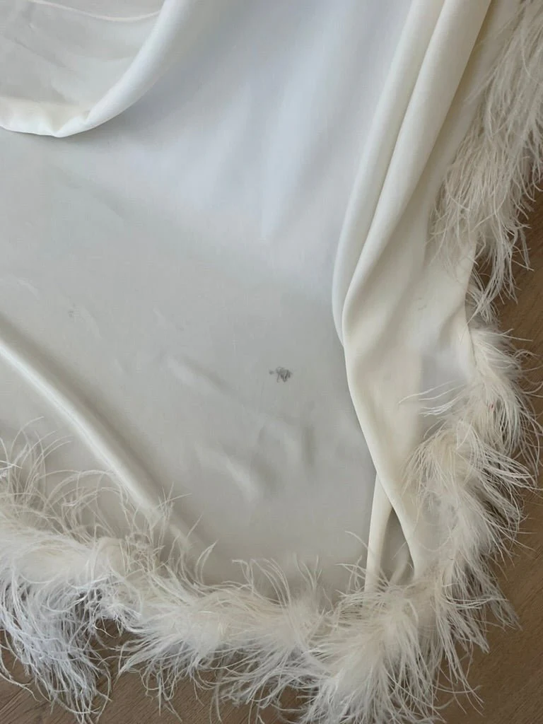 Ivan Young - Ostrich Feather Trim Hi-Low Gown (XS) - Image 10