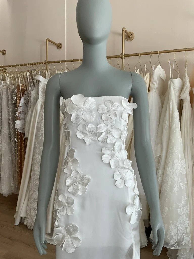 JW Pei - Floral Embroidered Long Dress (14) - Image 3
