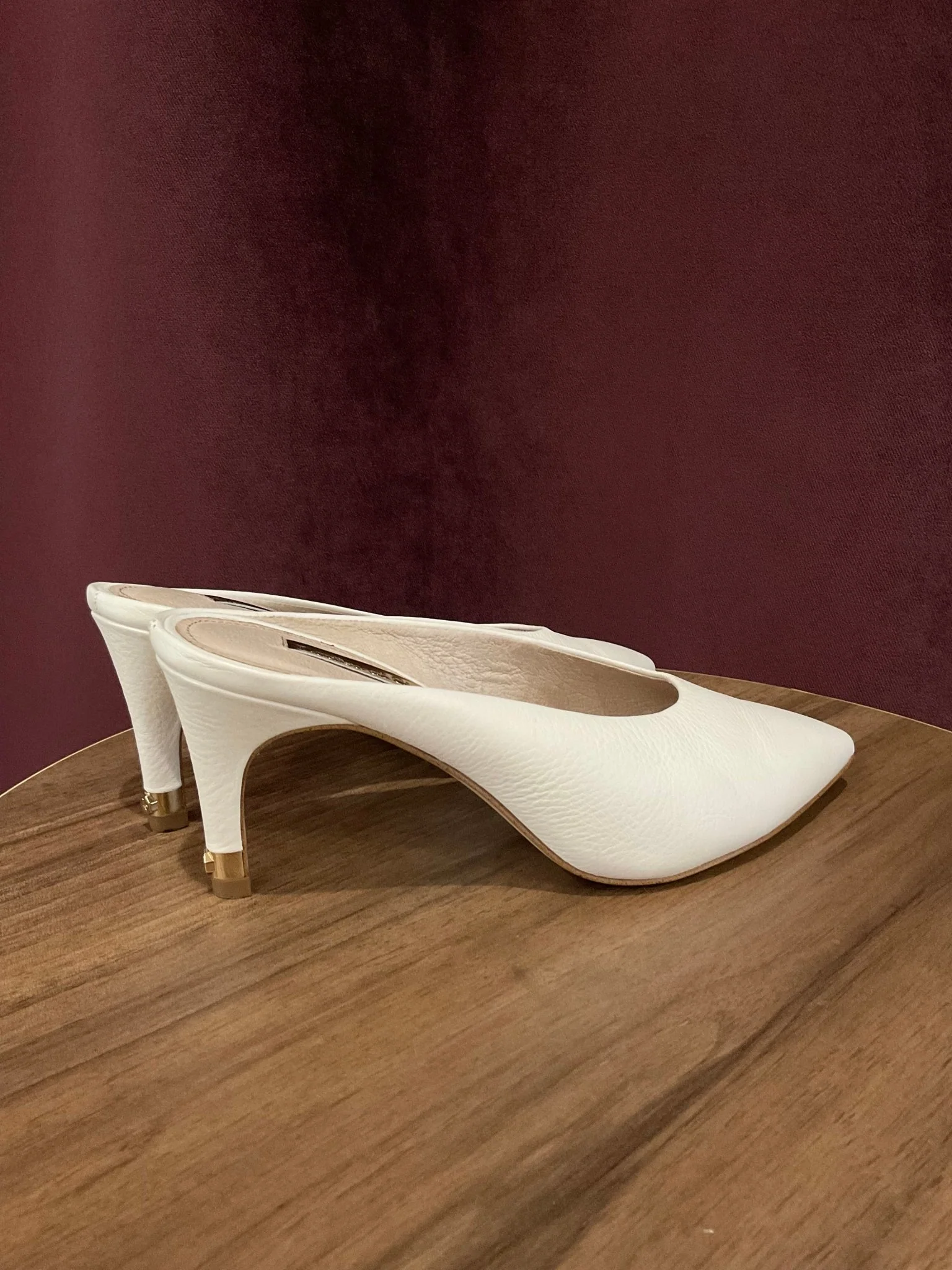 Louie Et Cie - White Leather Mule - Image 4