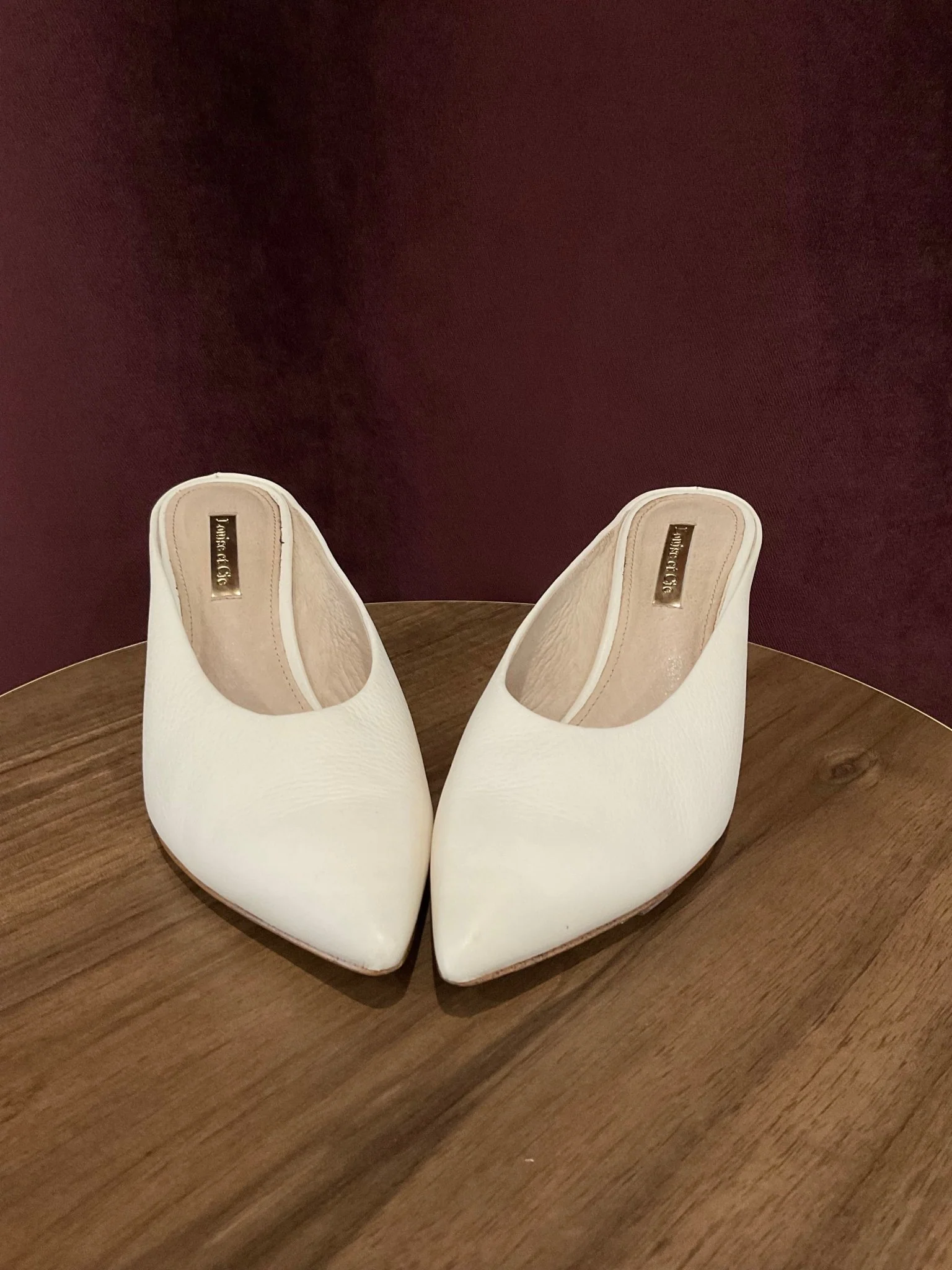 Louie Et Cie - White Leather Mule - Image 5