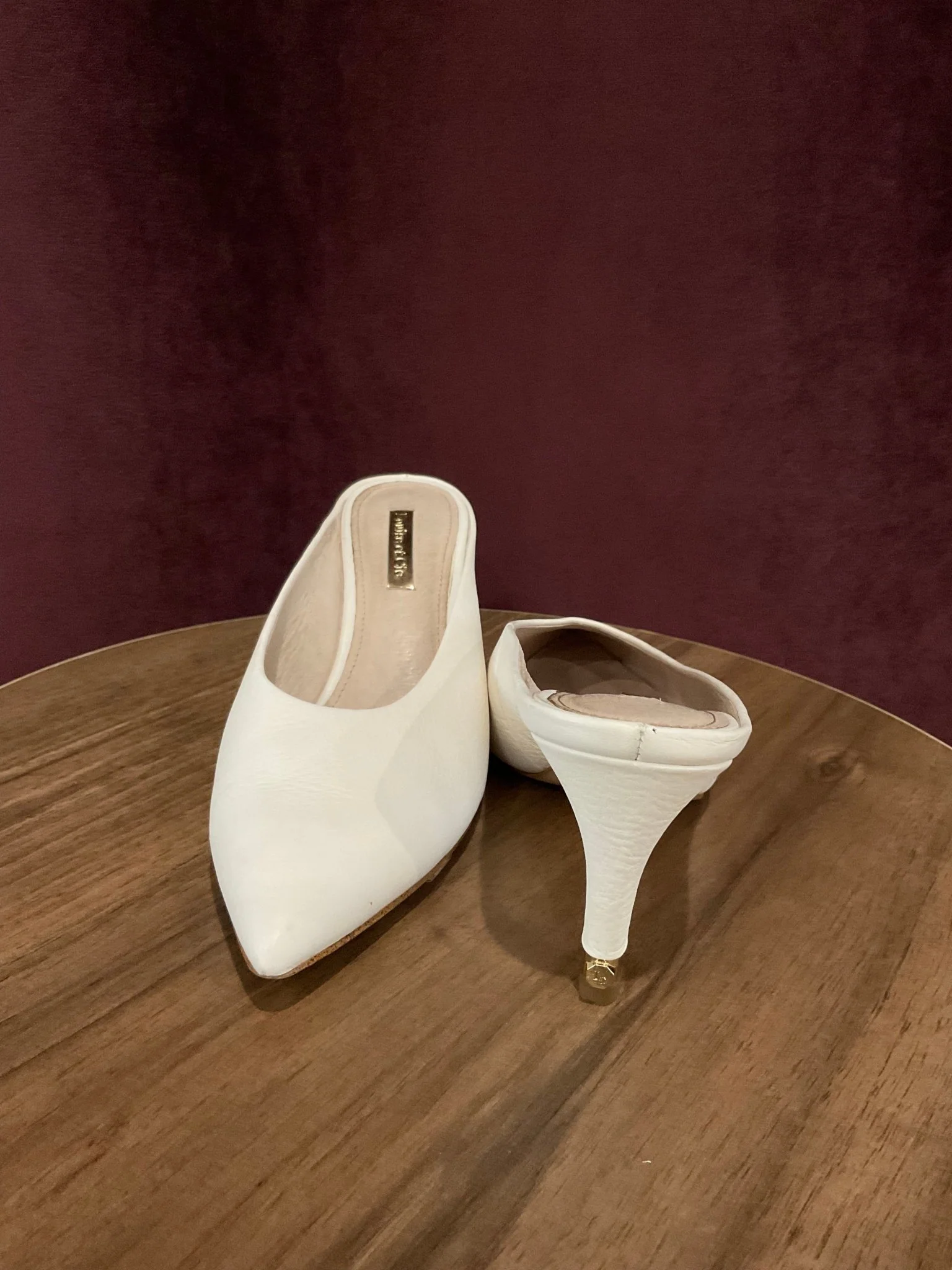 Louie Et Cie - White Leather Mule - Image 8