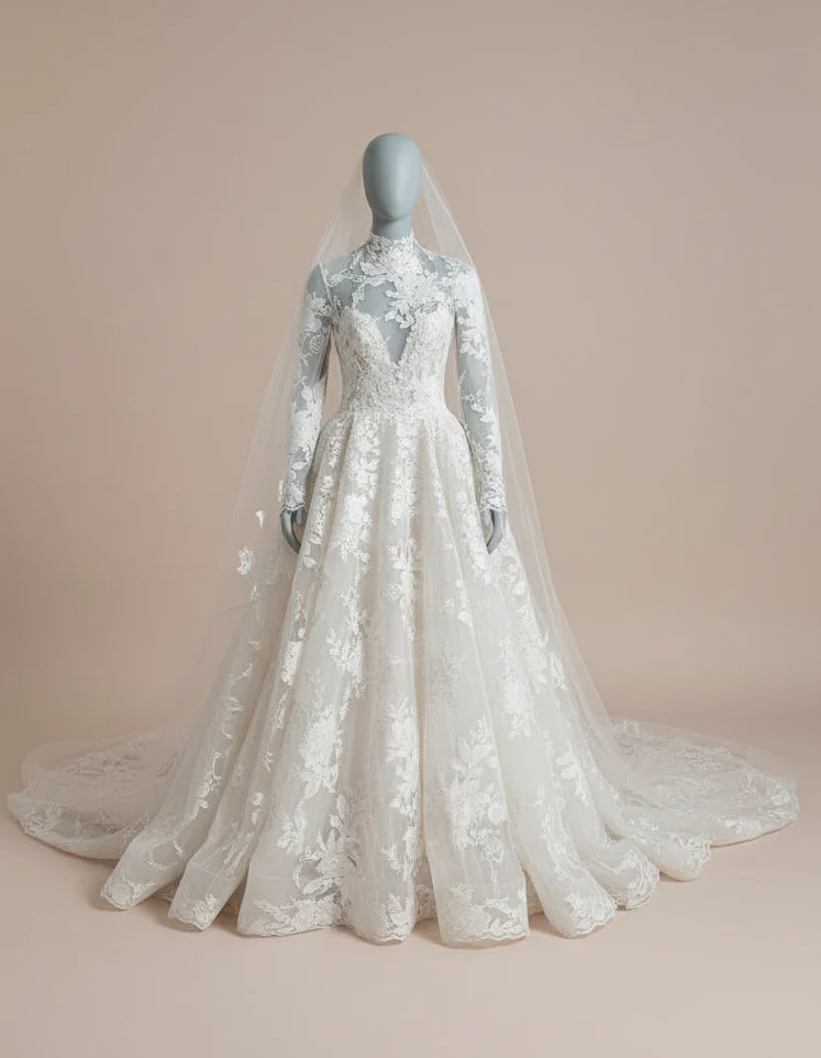 Monique Lhuillier - Wish w/ Jacket + Veil (8) - Image 5